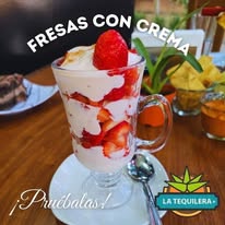 Fresas con crema